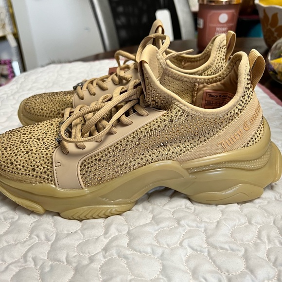 Juicy Couture Adana gold rhinestone sneakers - Picture 1 of 14